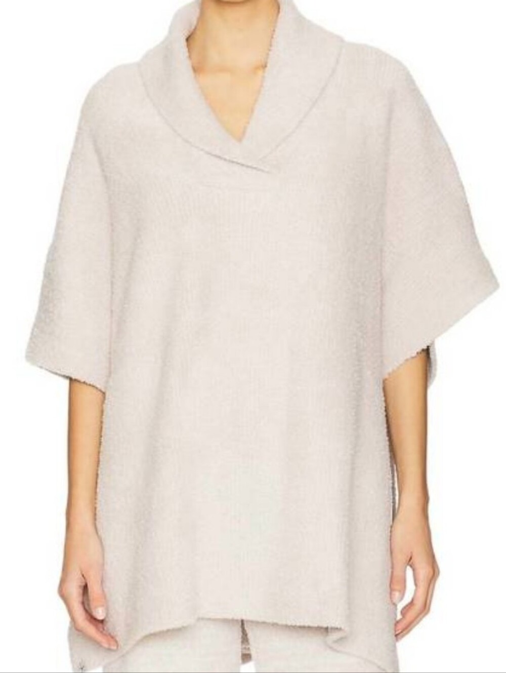 Barefoot Dreams CozyChic Bouclé Shawl Collar Poncho